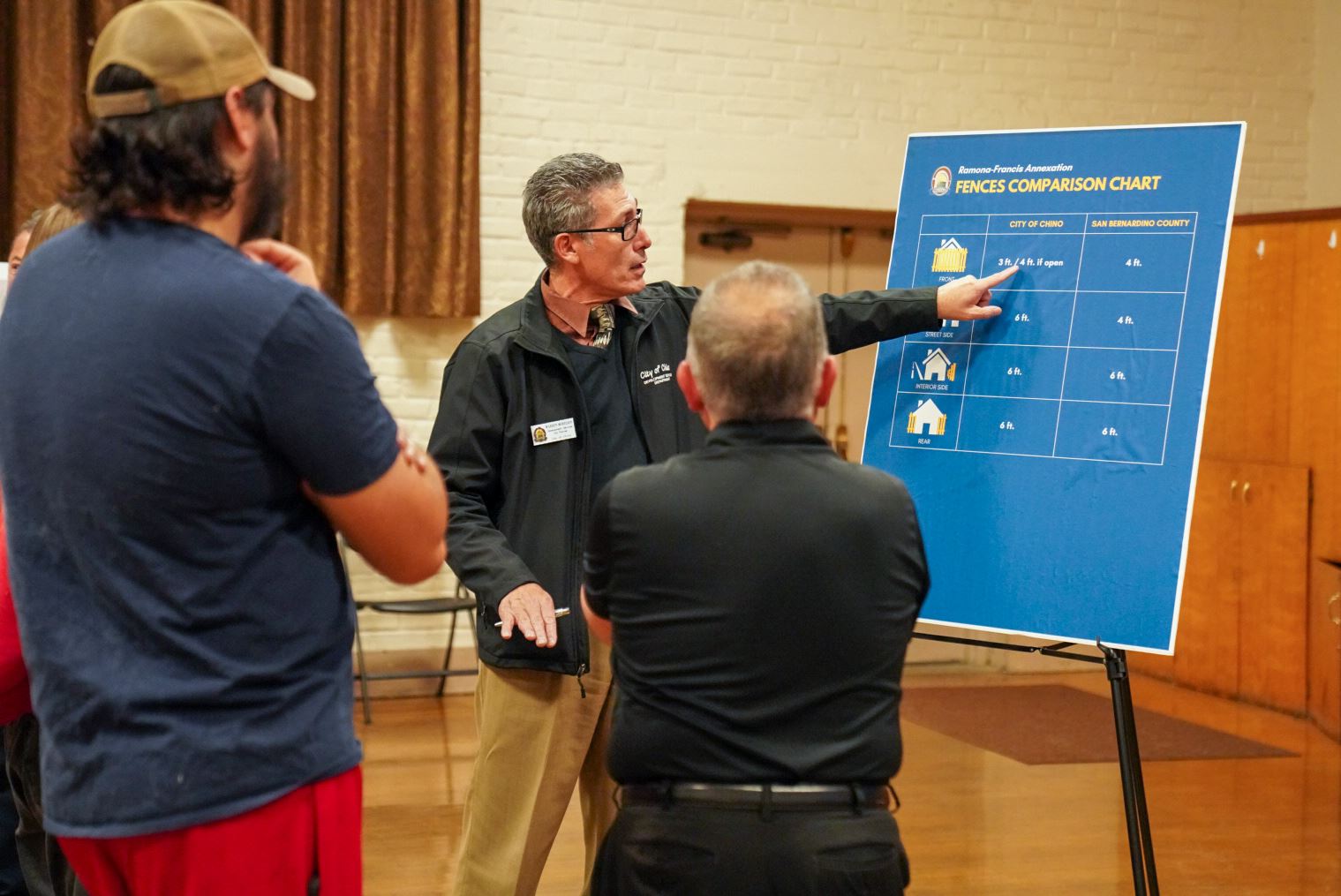 Annexation Open House Staff Speaking to Participants