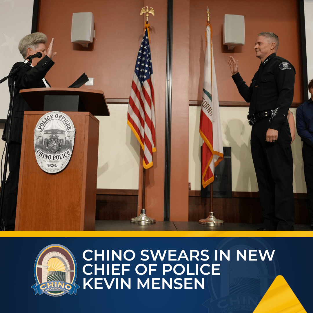 Chino Swears In New Chief of Police  ?Kevin Mensen