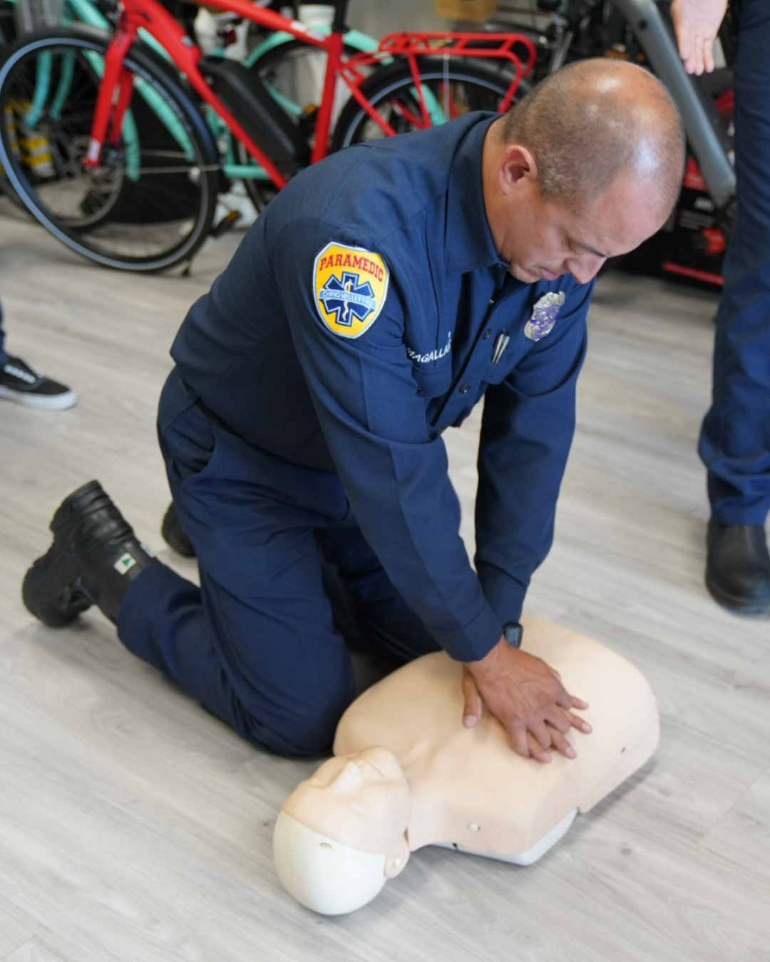Fire District demonstrating CPR